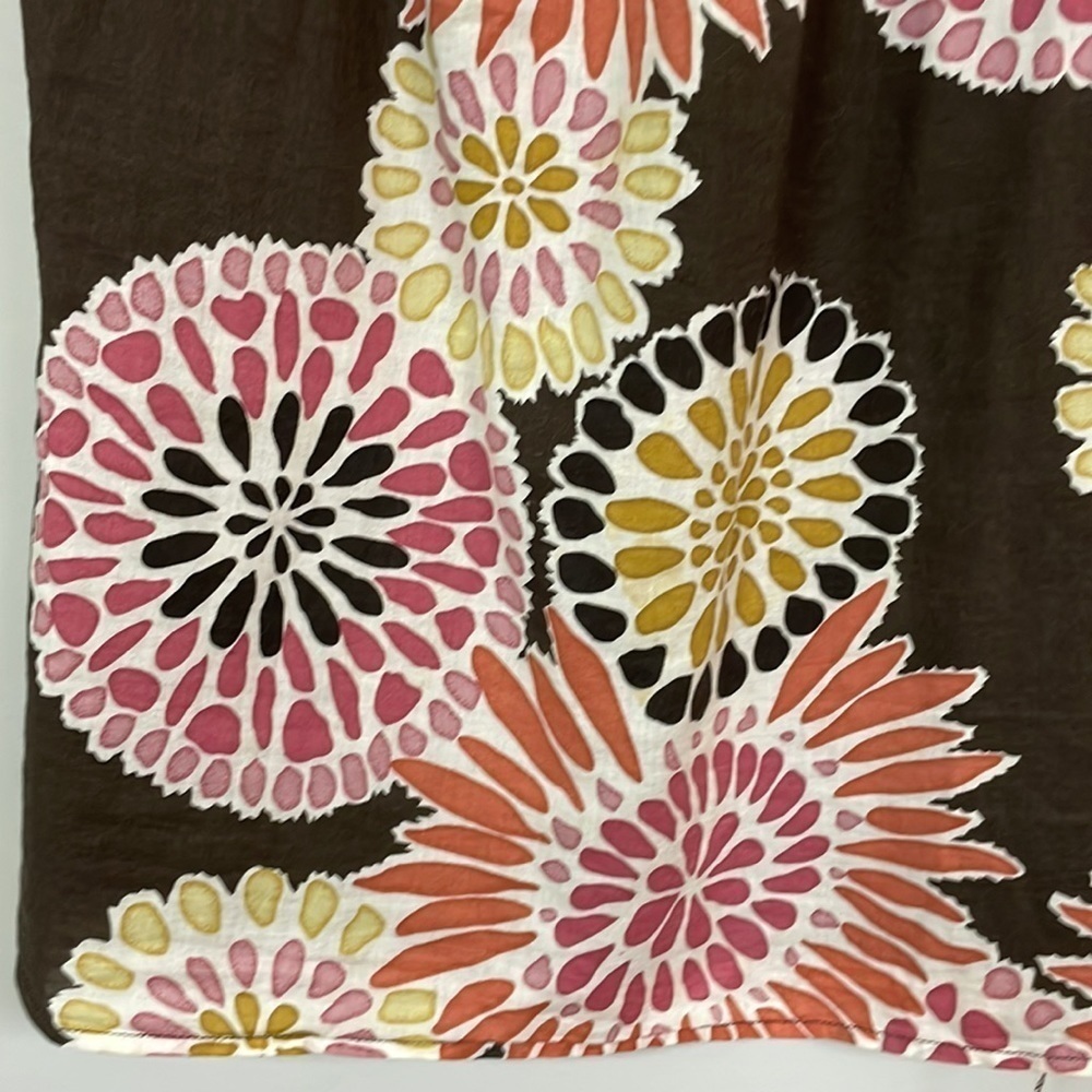 Flowered Retro Summer Dress Mossimo Supply Co., shoulder ties, S , cotton - Picture 4 of 6